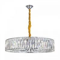 Люстра подвесная хрустальная Ария (Aria) EL321P10 Citilux прозрачная на 10 ламп, основание хром в стиле классический Люстра подвесная хрустальная Ария (Aria) EL321P10 Citilux прозрачная на 10 ламп, основание хром в стиле классический